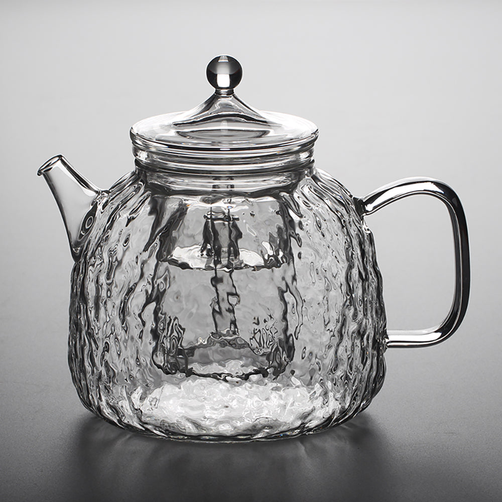 Tree Grain Borosilicate Glass Teapot with Steam Infuser