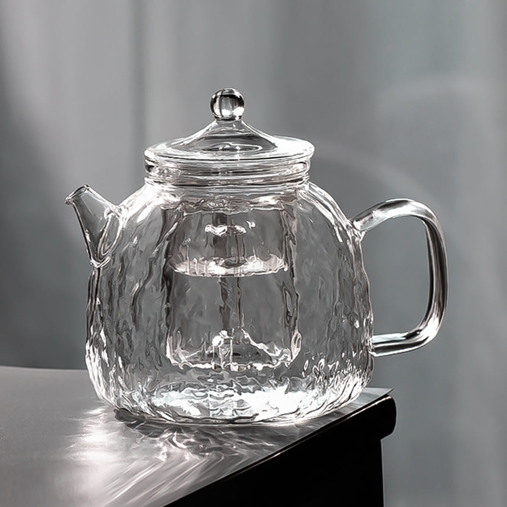 Tree Grain Borosilicate Glass Teapot with Steam Infuser