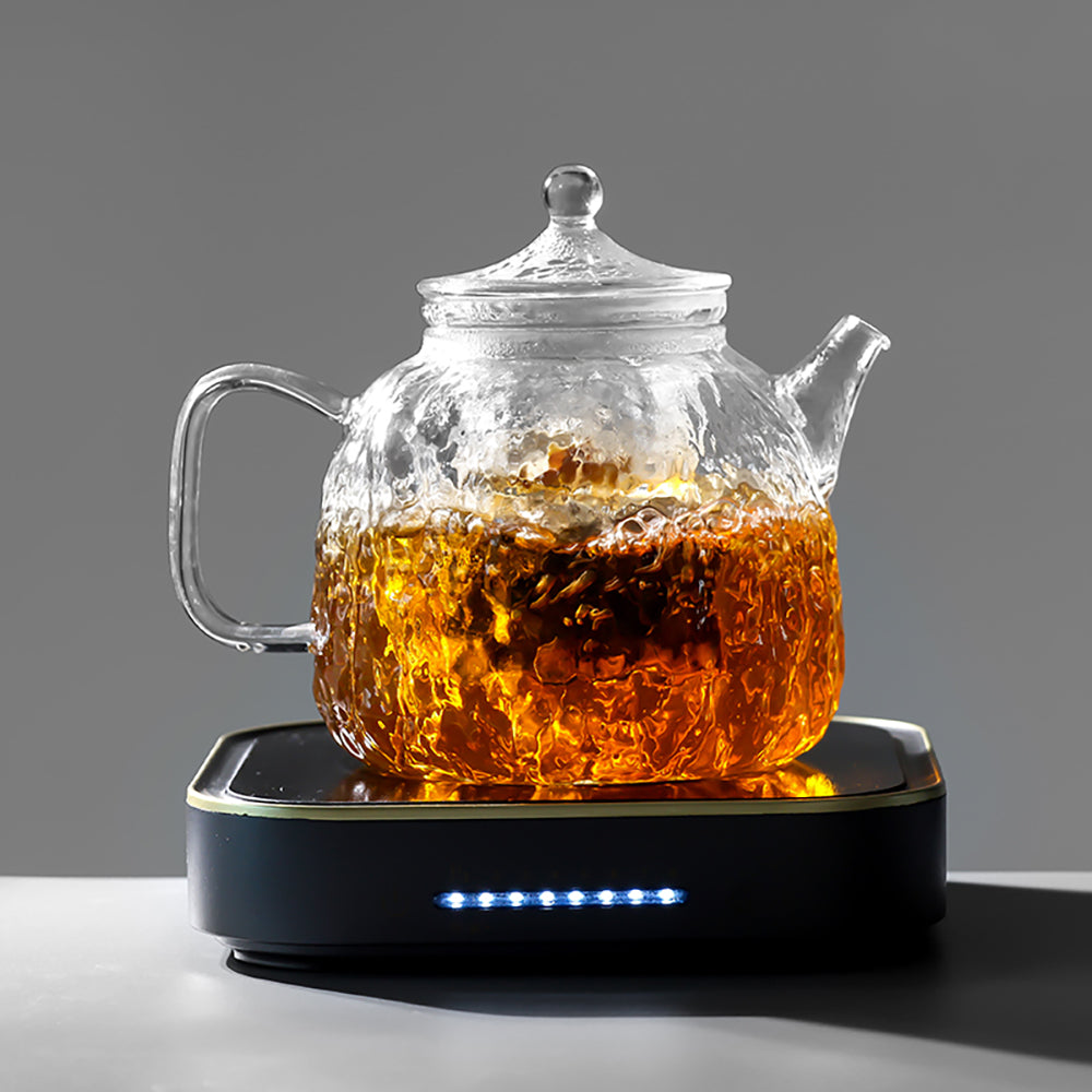 Tree Grain Borosilicate Glass Teapot with Steam Infuser