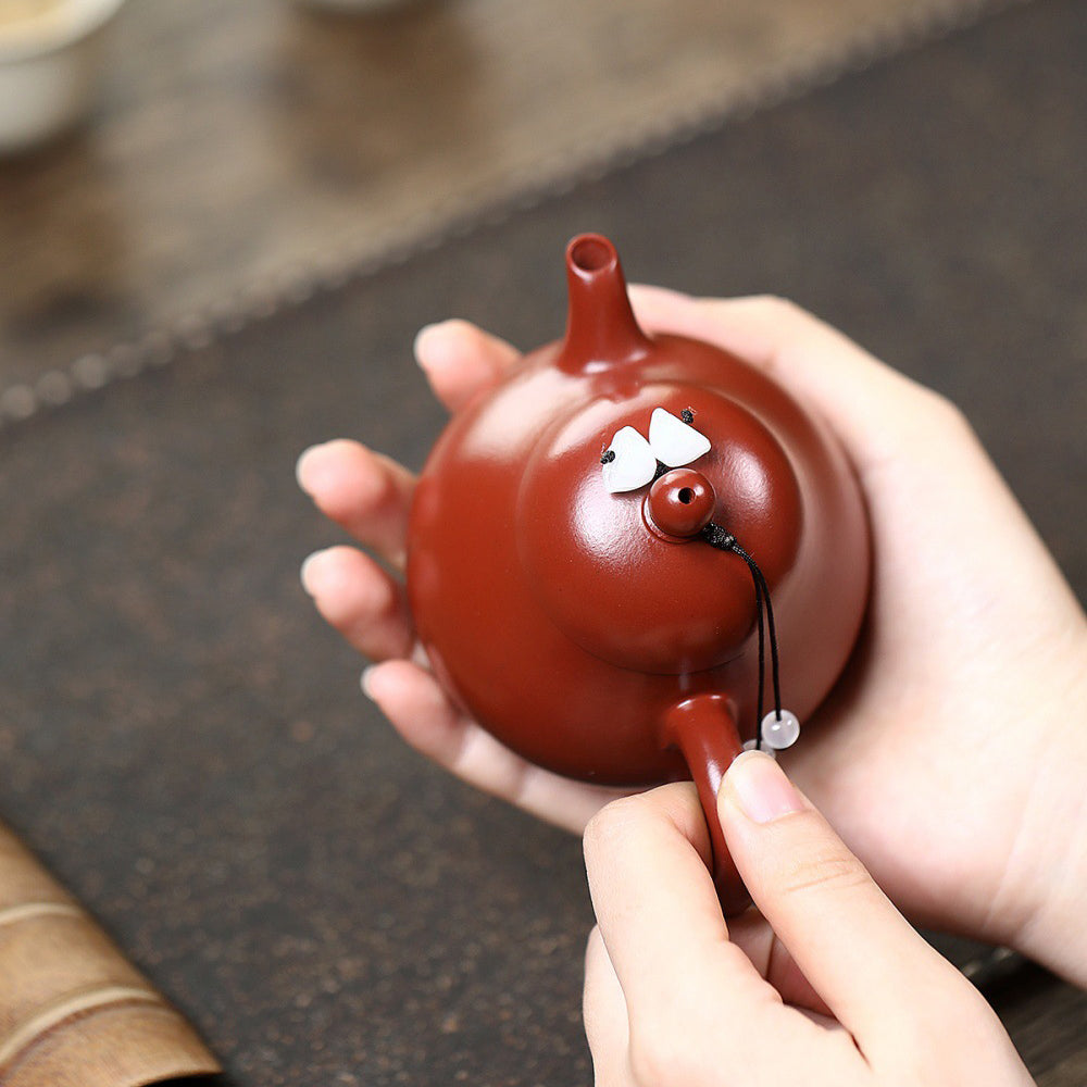 Yixing Da Hong Pao Pear-Shaped Clay Teapot
