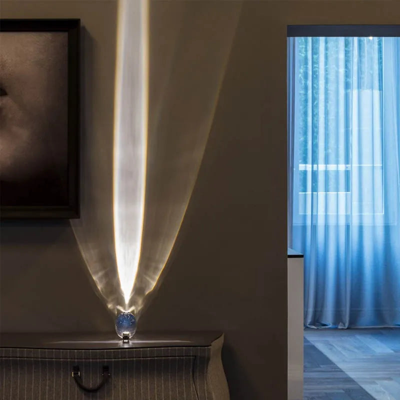 Crystal LED Table Lamp Eye of the Sky Italian Design