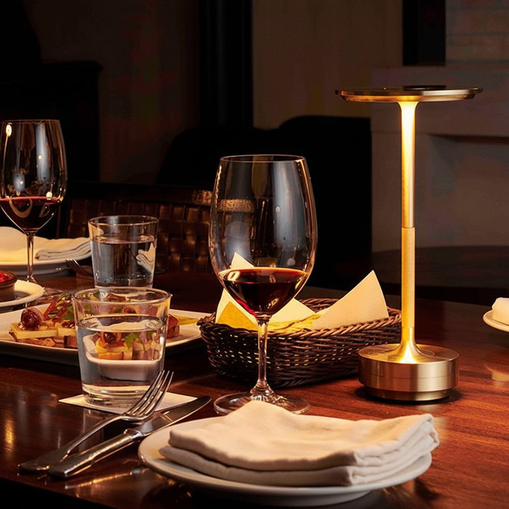 Rechargeable LED Touch Control Table Lamp in Metal