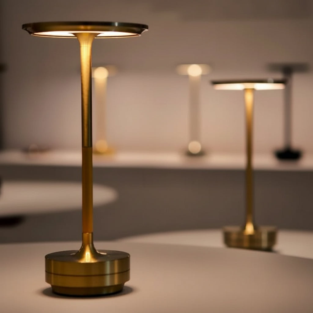 Rechargeable LED Touch Control Table Lamp in Metal