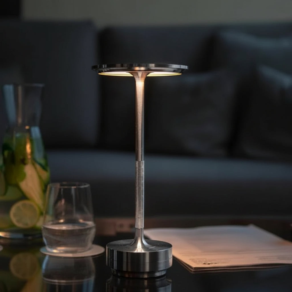 Rechargeable LED Touch Control Table Lamp in Metal
