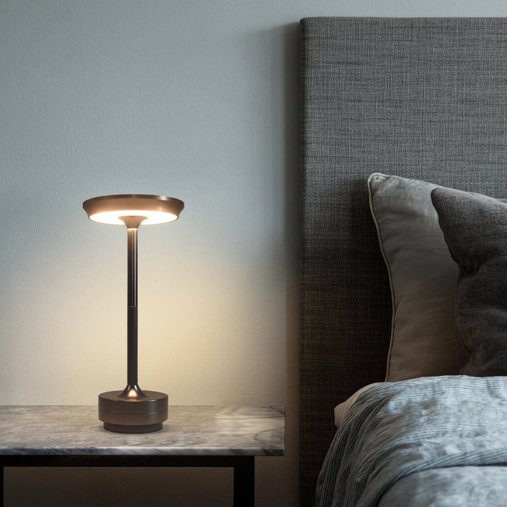 Rechargeable LED Touch Control Table Lamp in Metal