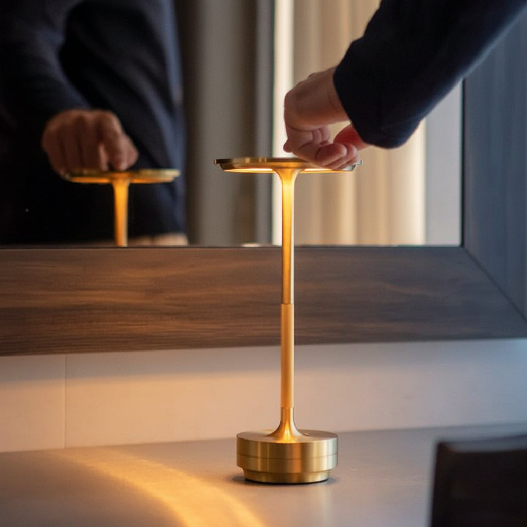 Rechargeable LED Touch Control Table Lamp in Metal