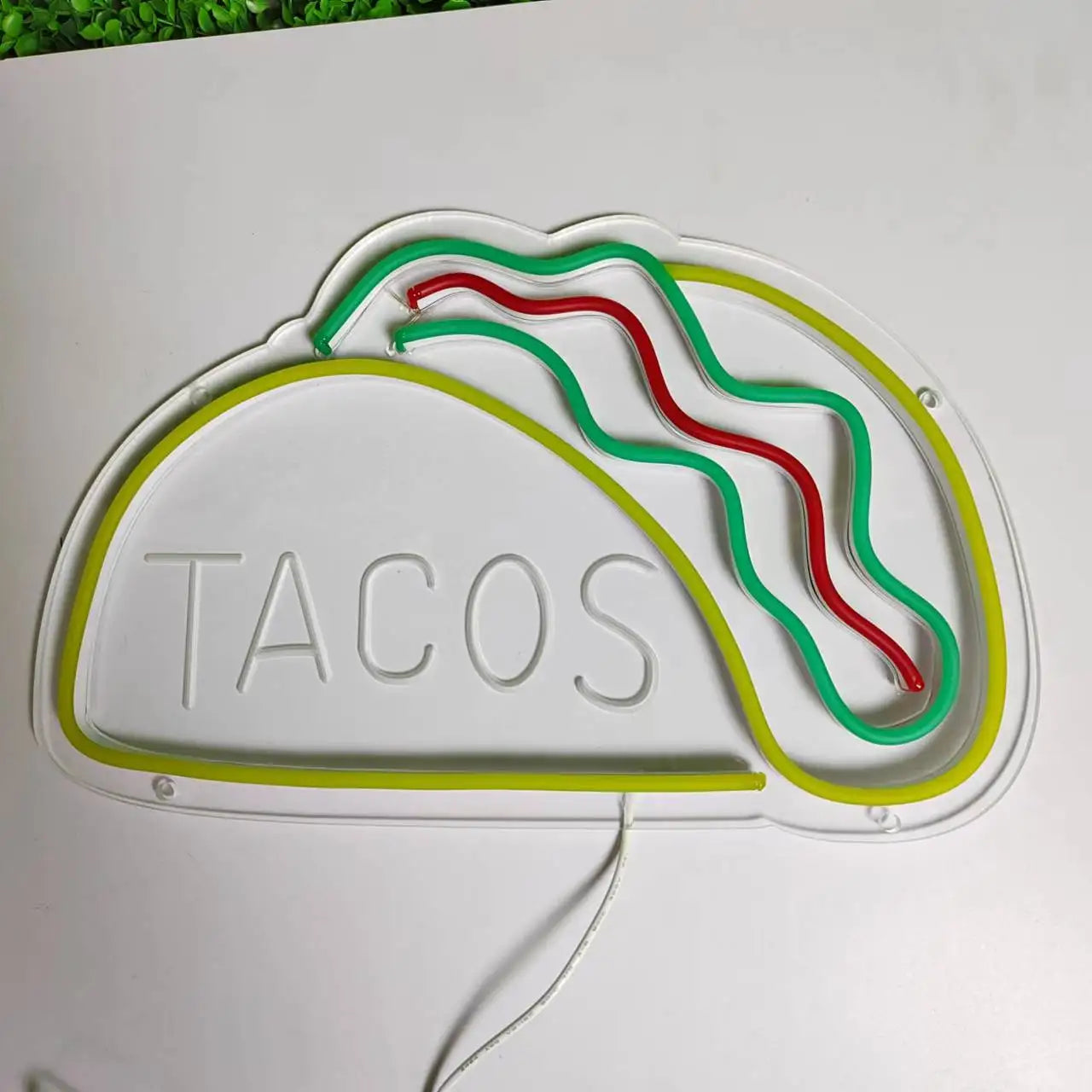Neon Tacos LED Night Light for Restaurants and Kitchens