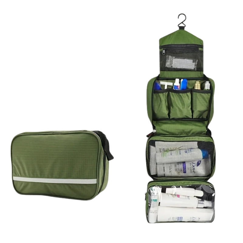 Compact Hanging Toiletry Organizer for Travel