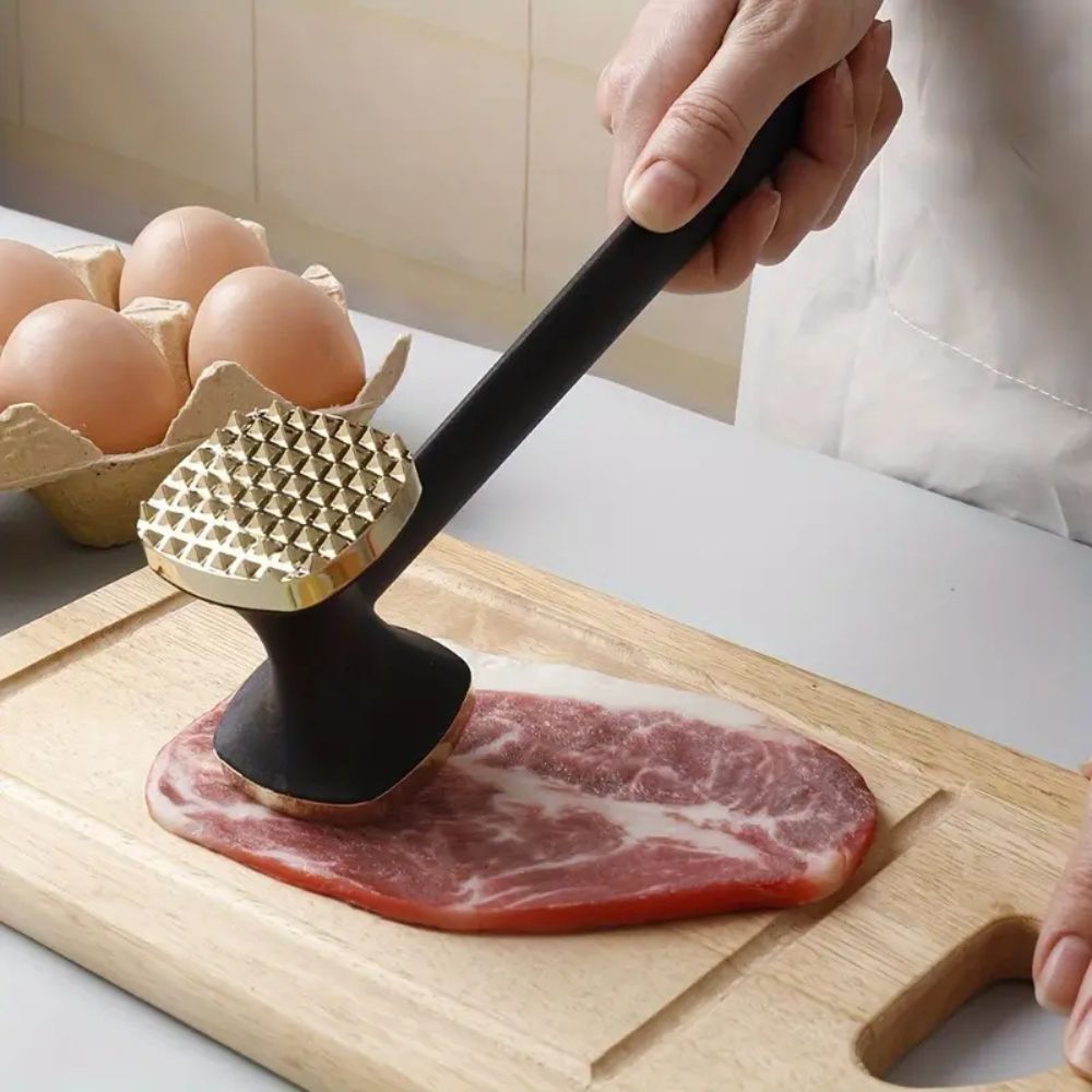 Dual-Sided Zinc Alloy Meat Tenderizer Hammer