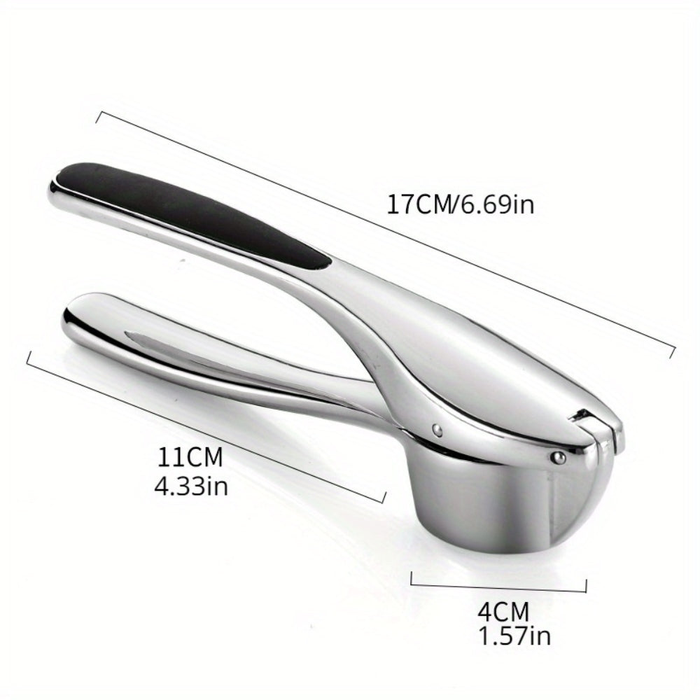 Stainless Steel Garlic Squeezer with Ergonomic Non-Slip Handle