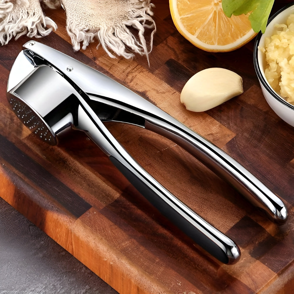 Stainless Steel Garlic Squeezer with Ergonomic Non-Slip Handle