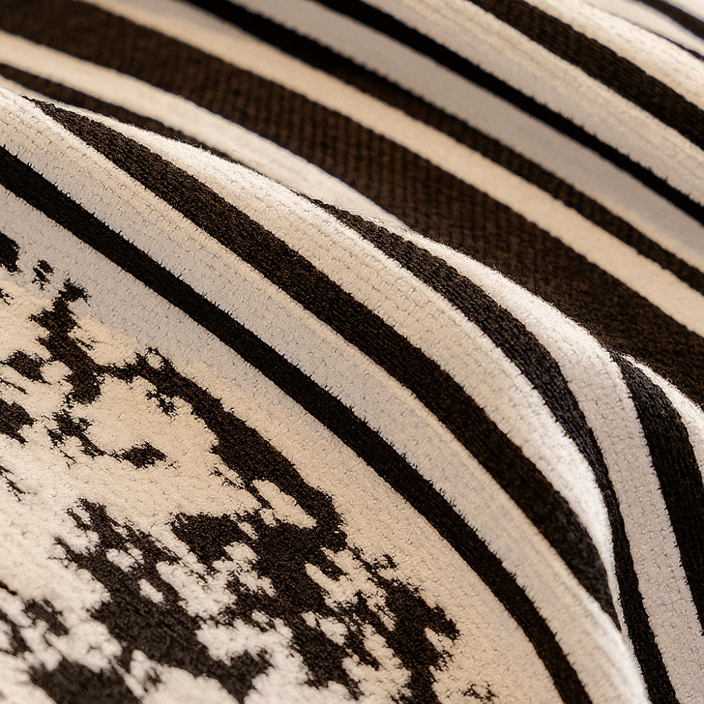 Chenille Mosaic Lines Sofa Cover with Tassels