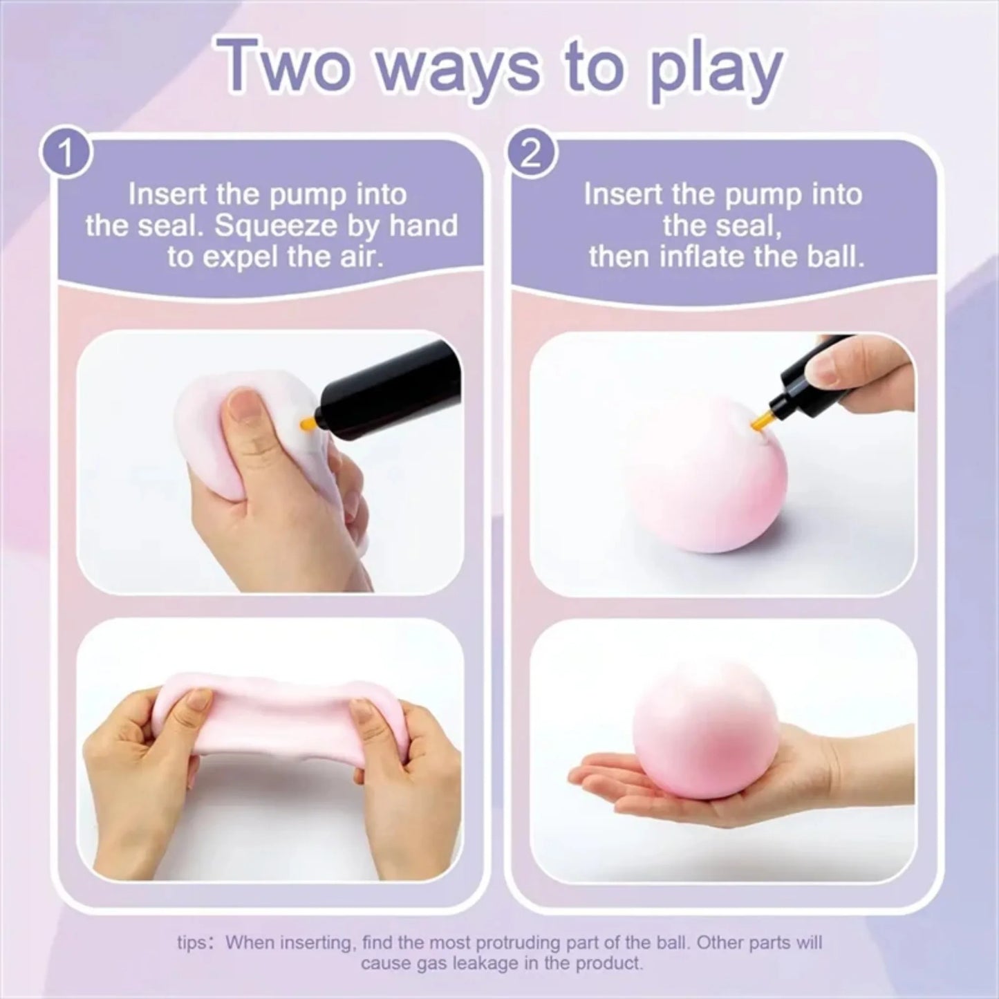 Textured Stress Relief Squeeze Ball with Sound