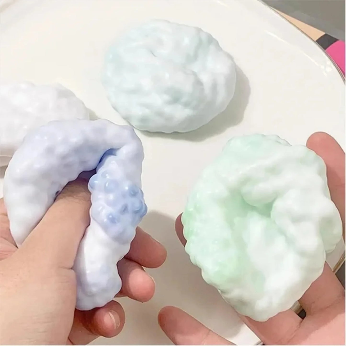 Textured Stress Relief Squeeze Ball with Sound