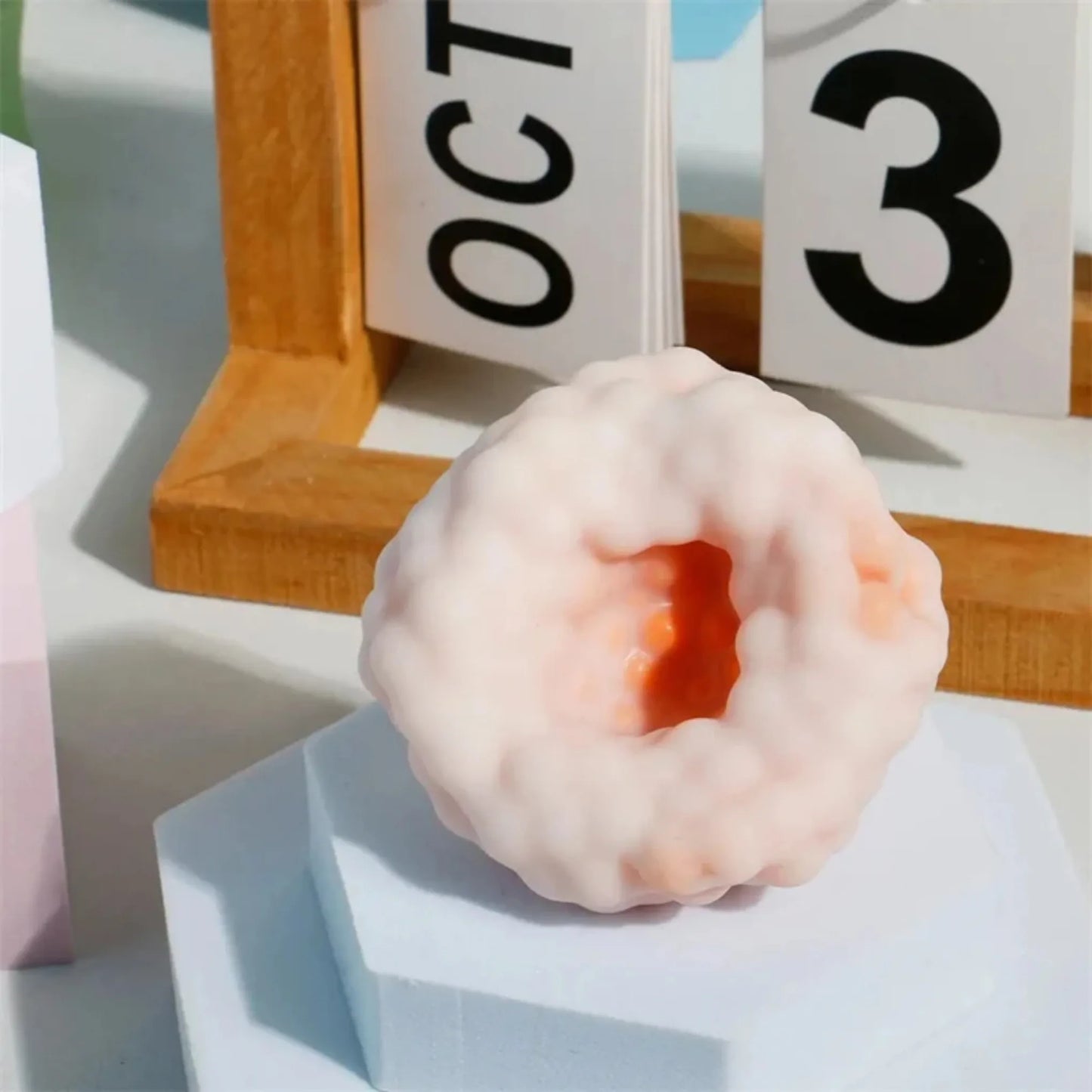 Textured Stress Relief Squeeze Ball with Sound
