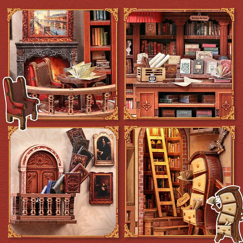 Vintage-Inspired DIY Bookstore Model Kit