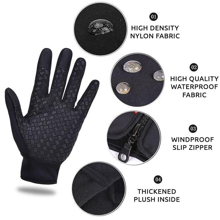 USB Heated Touchscreen Winter Gloves with Fleece Lining