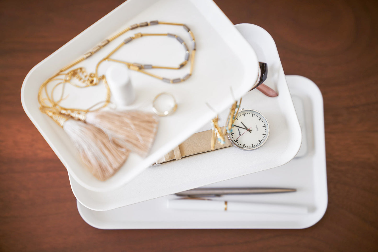 Three-Tier Revolving Metal Accessory Organizer
