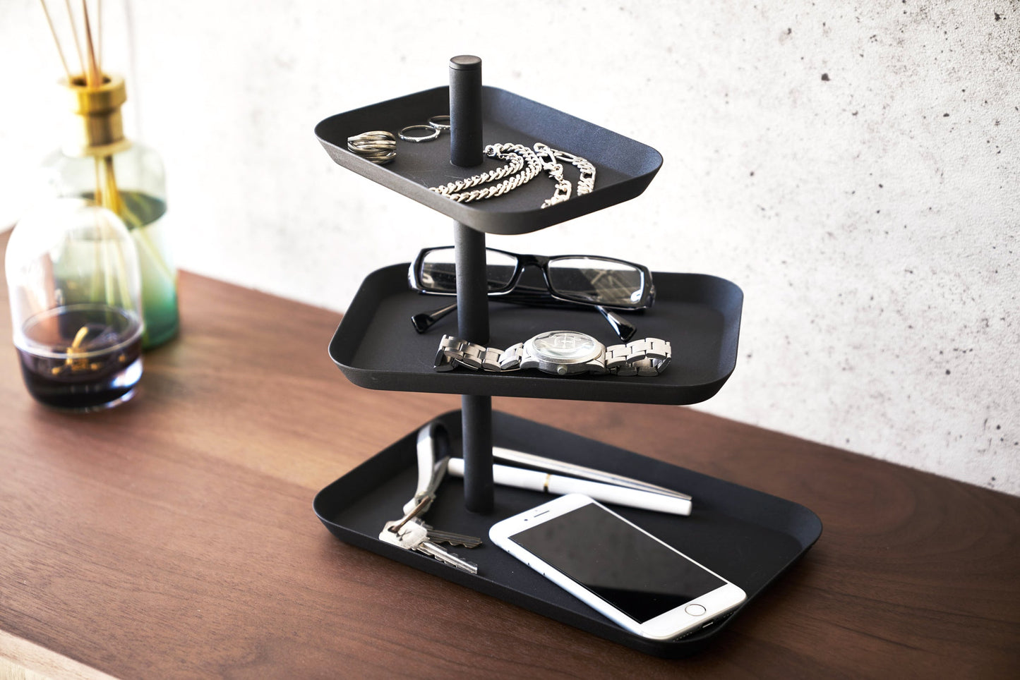 Three-Tier Revolving Metal Accessory Organizer