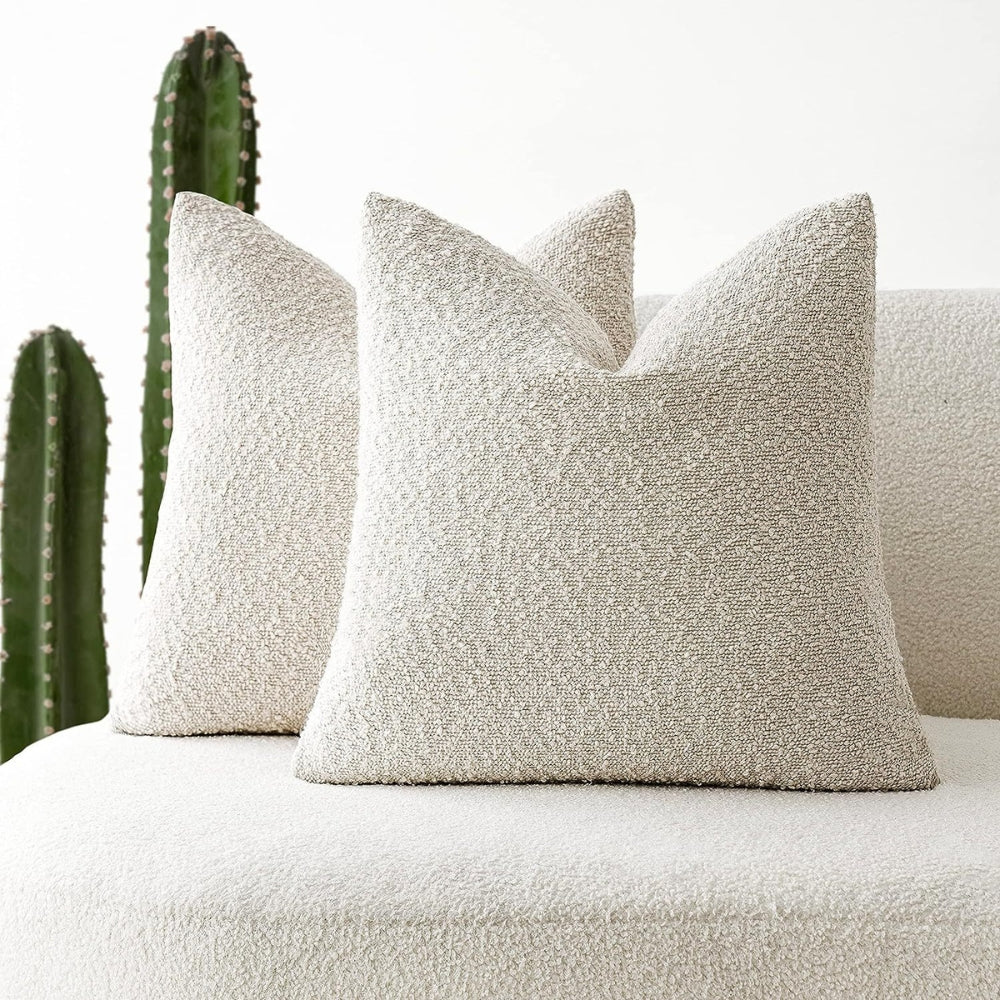 Boucle Cushion Cover with Mid-Century Texture