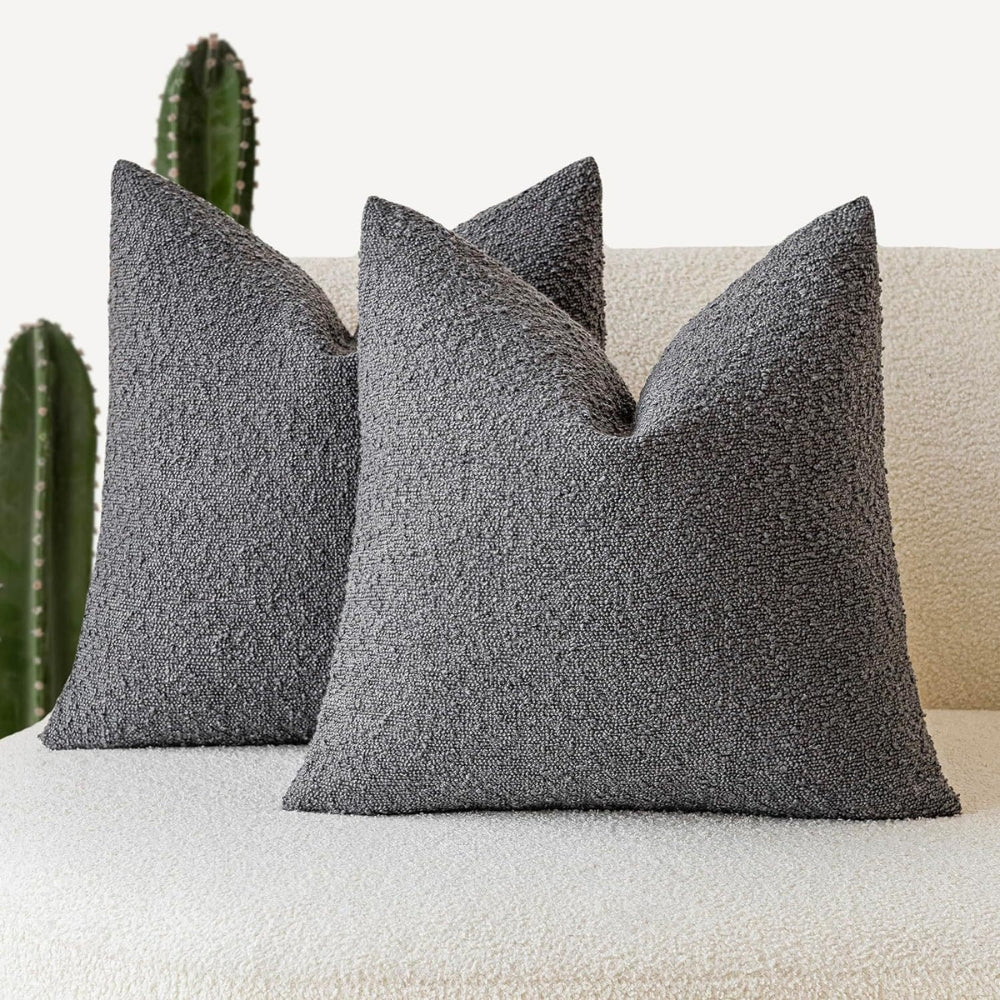 Boucle Cushion Cover with Mid-Century Texture