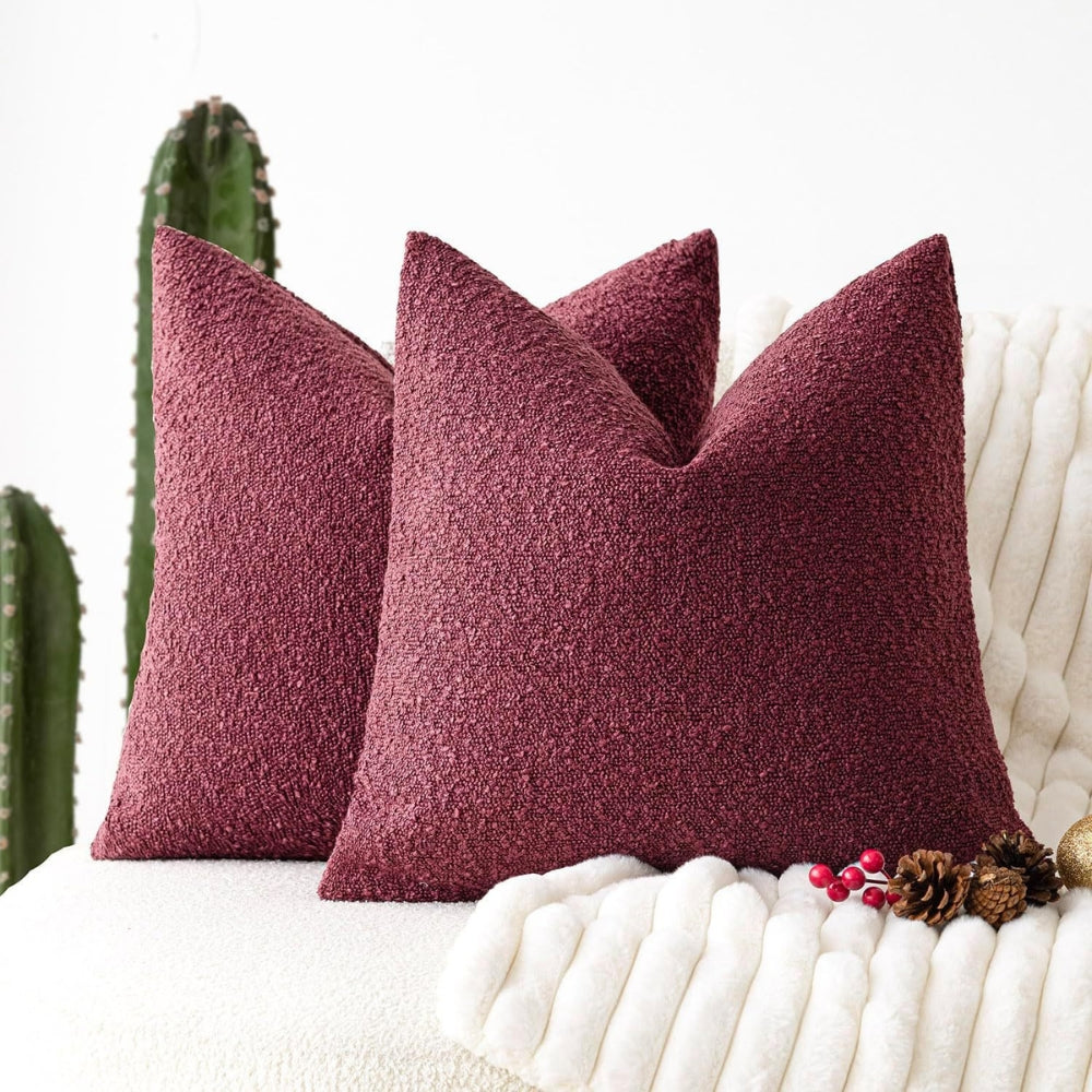 Boucle Cushion Cover with Mid-Century Texture