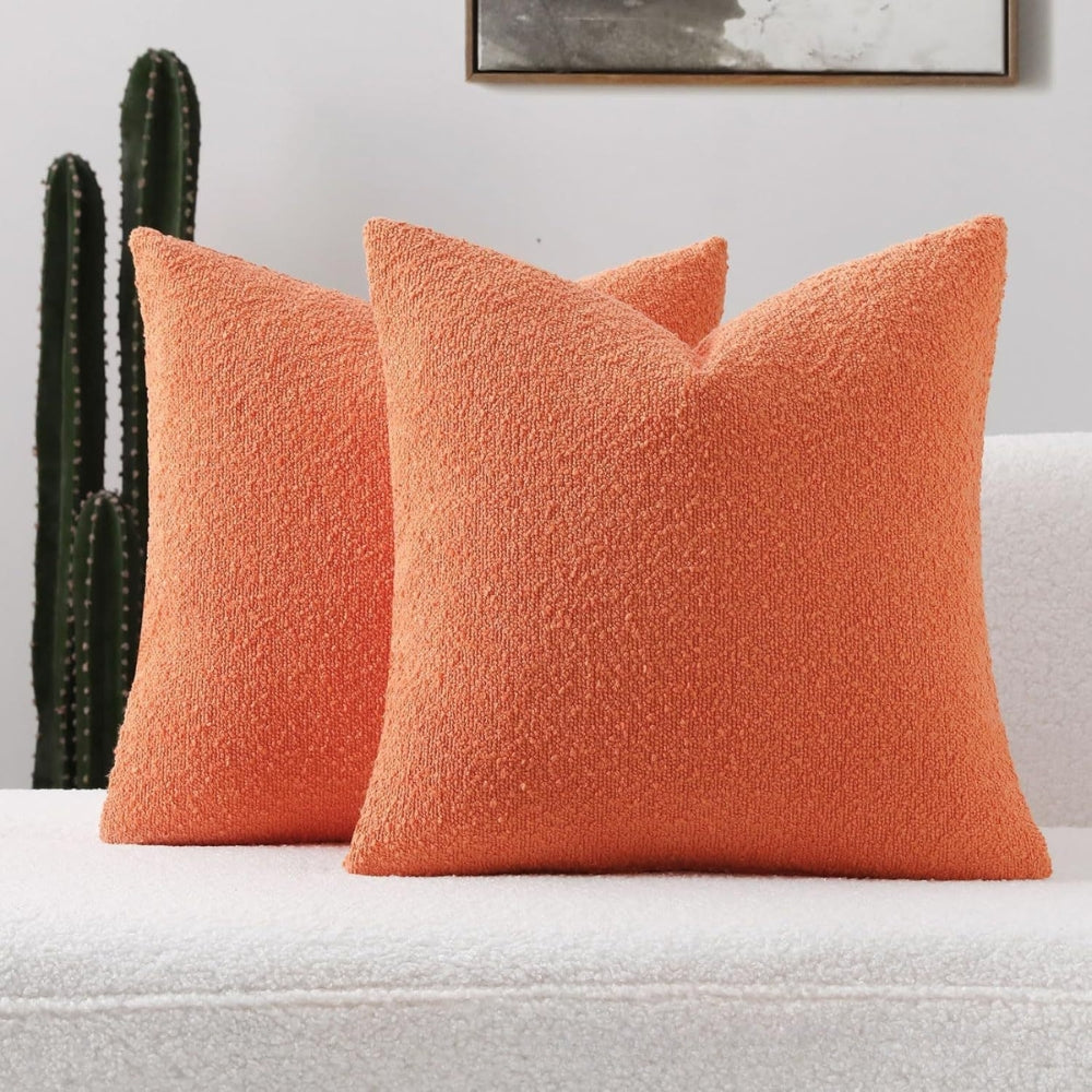 Boucle Cushion Cover with Mid-Century Texture