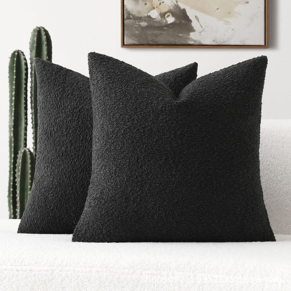 Boucle Cushion Cover with Mid-Century Texture
