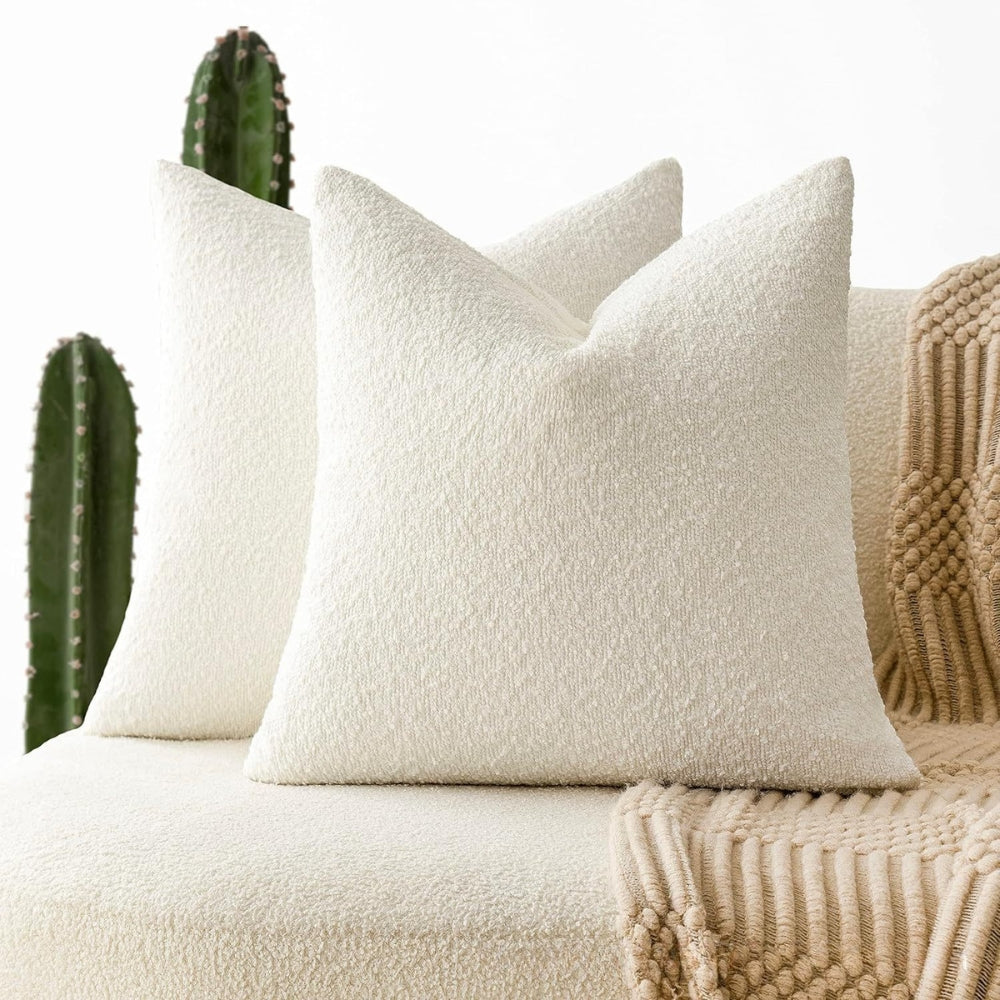 Boucle Cushion Cover with Mid-Century Texture
