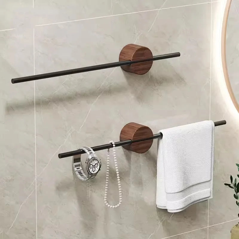 Modern Wall-Mounted Towel Rack in Gold or Black