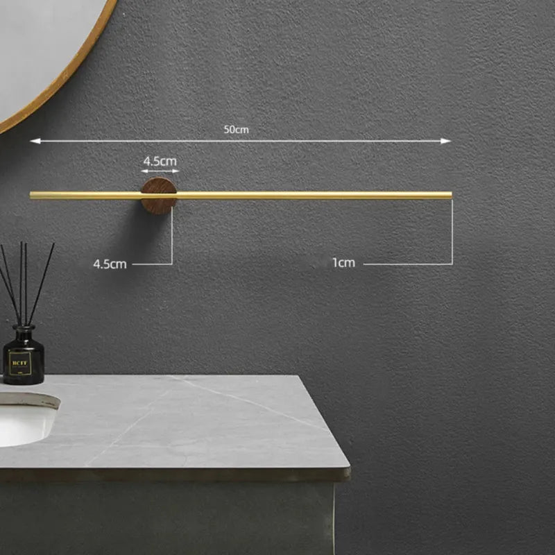Modern Wall-Mounted Towel Rack in Gold or Black