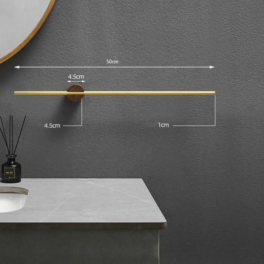 Modern Wall-Mounted Towel Rack in Gold or Black