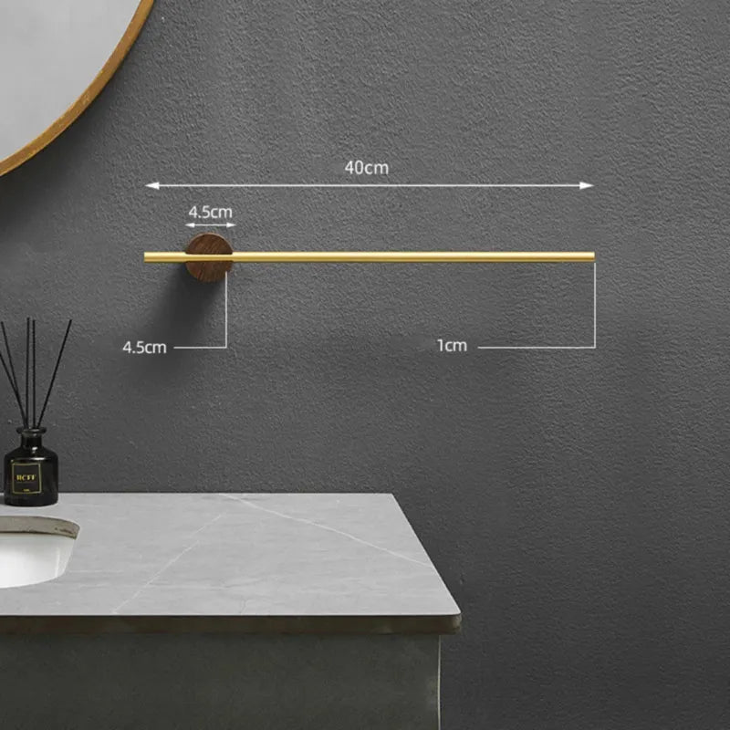 Modern Wall-Mounted Towel Rack in Gold or Black