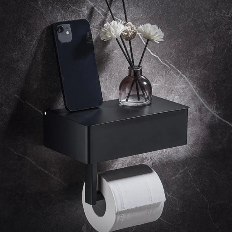 Stainless Steel Toilet Paper Holder with Storage Compartment