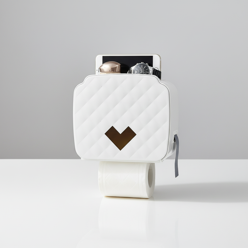 Waterproof Toilet Paper Dispenser with Shelf