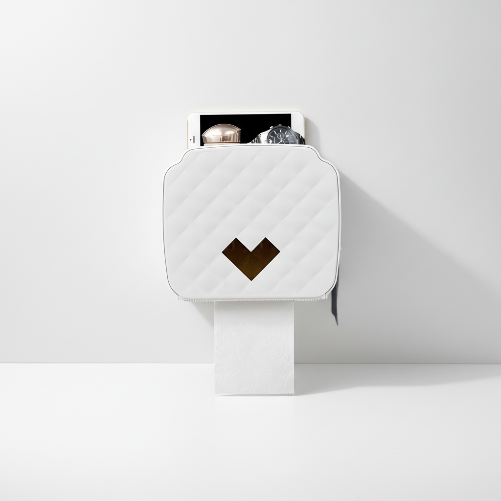 Waterproof Toilet Paper Dispenser with Shelf
