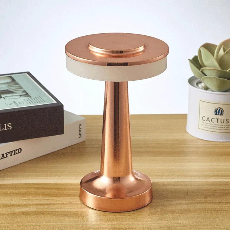 Portable Rechargeable LED Table Lamp with Touch Dimming - Gold, Silver, Rose Gold