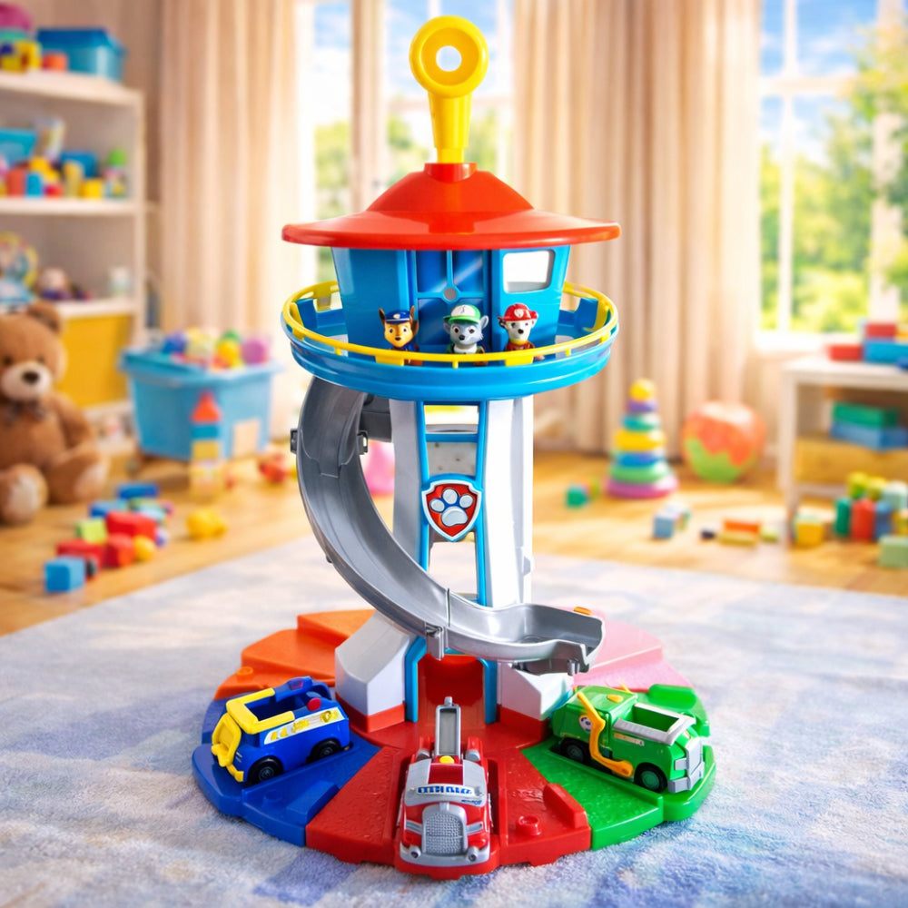 Toy Car Track Slide Tower Racing Playset for Kids
