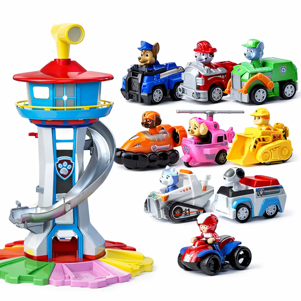 Toy Car Track Slide Tower Racing Playset for Kids