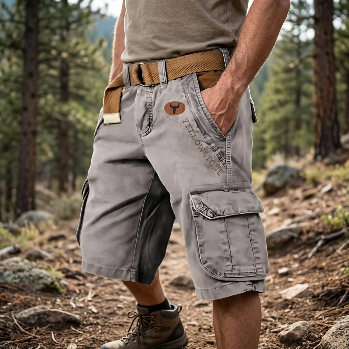 Roomy Cargo Shorts with Multiple Pockets for Men