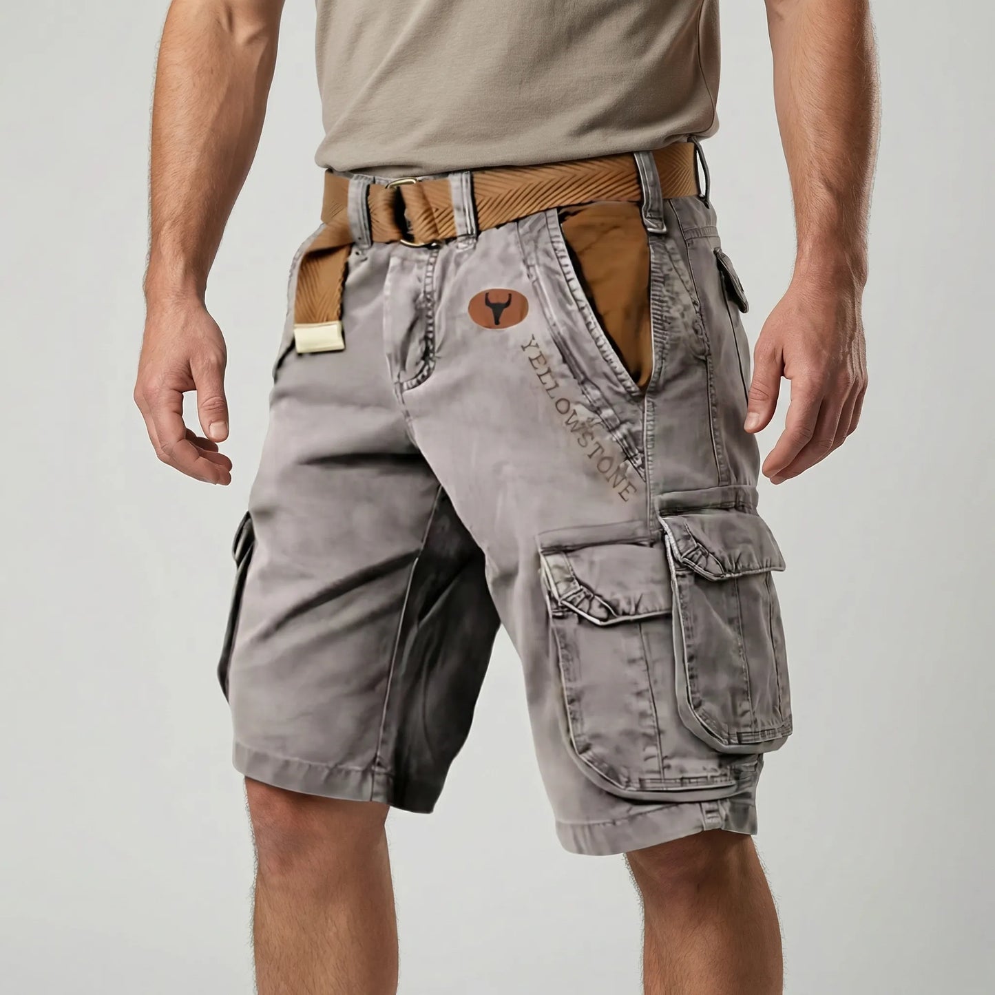 Roomy Cargo Shorts with Multiple Pockets for Men