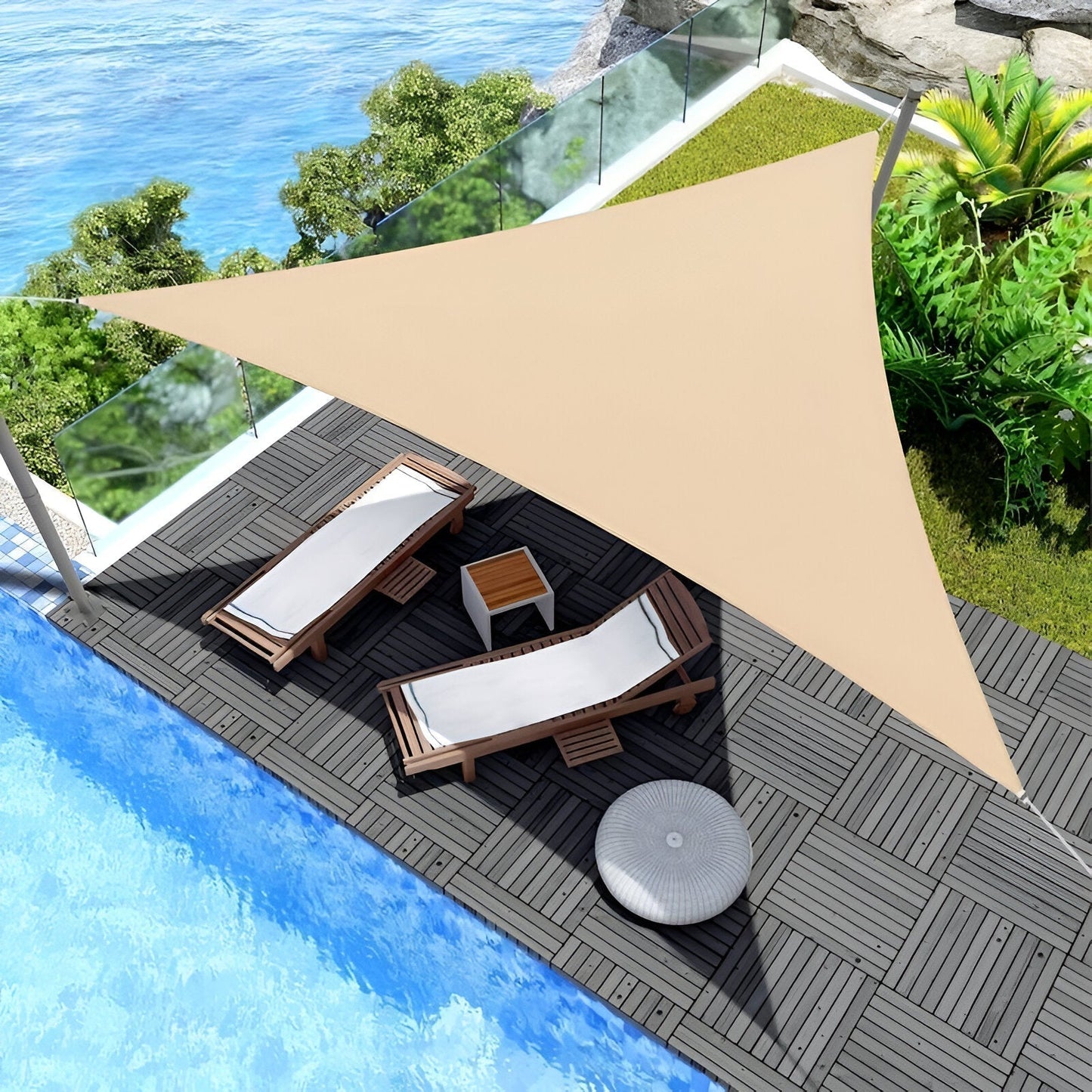 Waterproof Triangular Sun Shade Sail with UV Protection