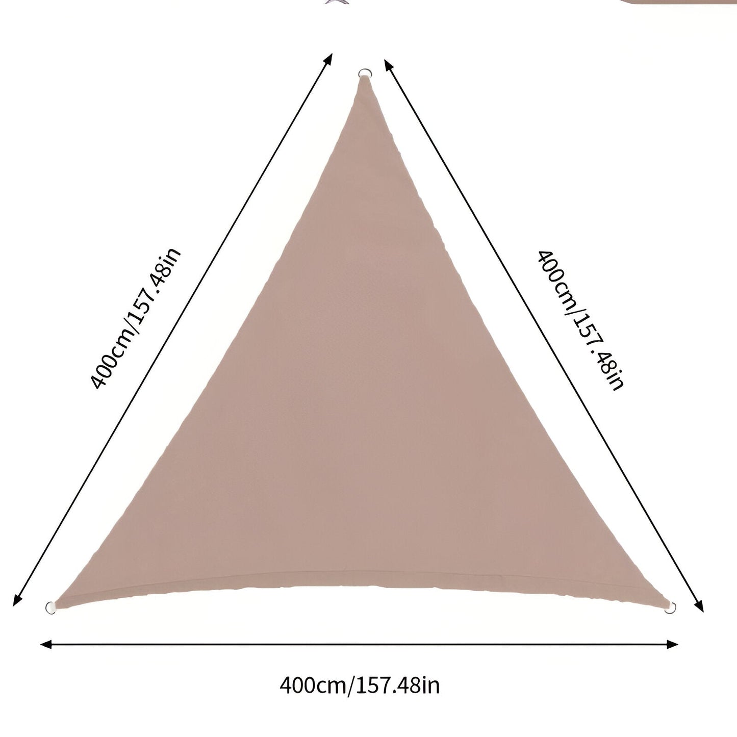 Waterproof Triangular Sun Shade Sail with UV Protection