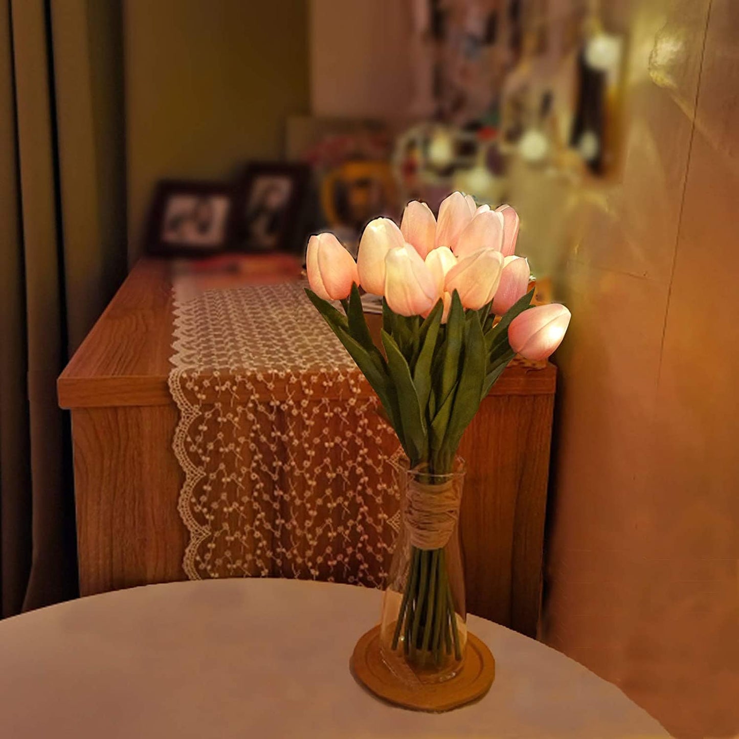 Tulip-Shaped LED Bedside Lamp
