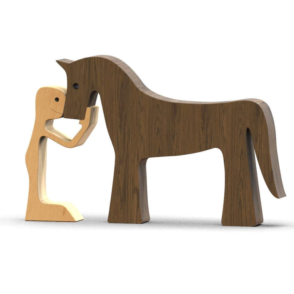Danish Wooden Animal Ornaments - Hand-Carved Pet Decor