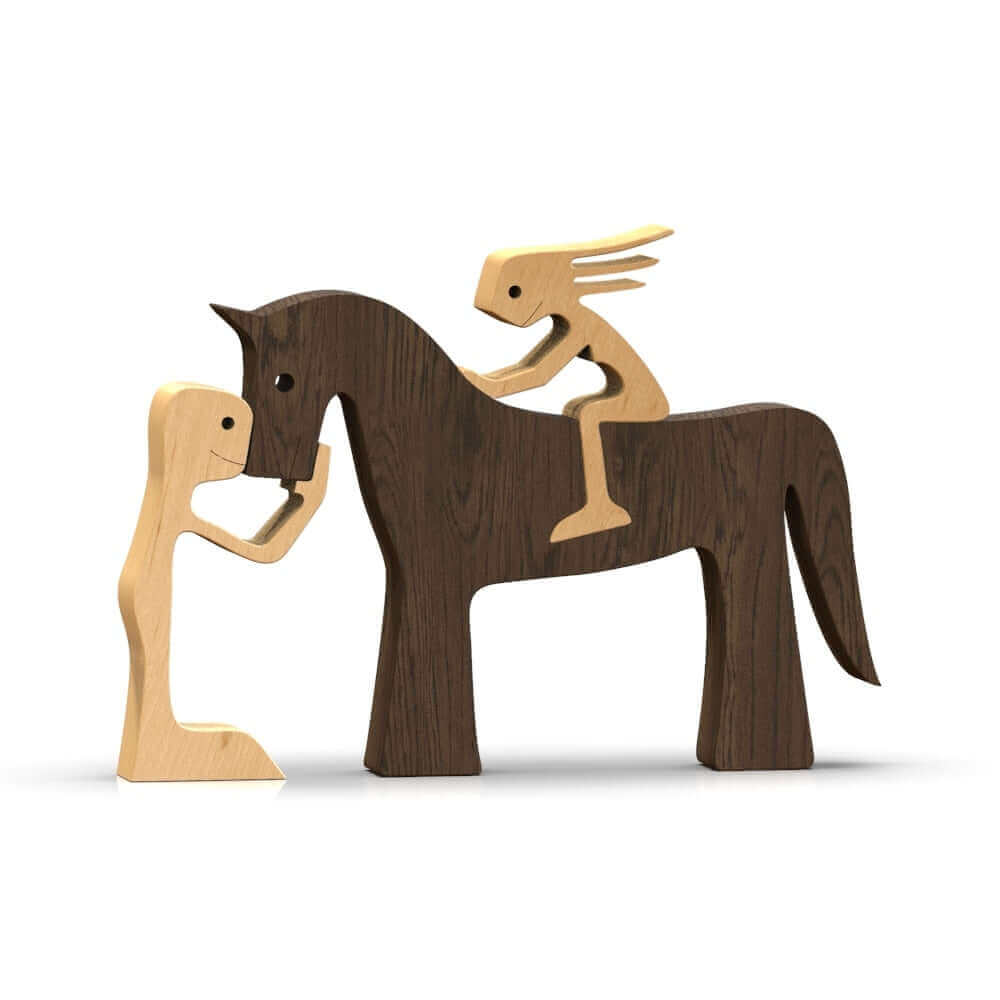 Danish Wooden Animal Ornaments - Hand-Carved Pet Decor