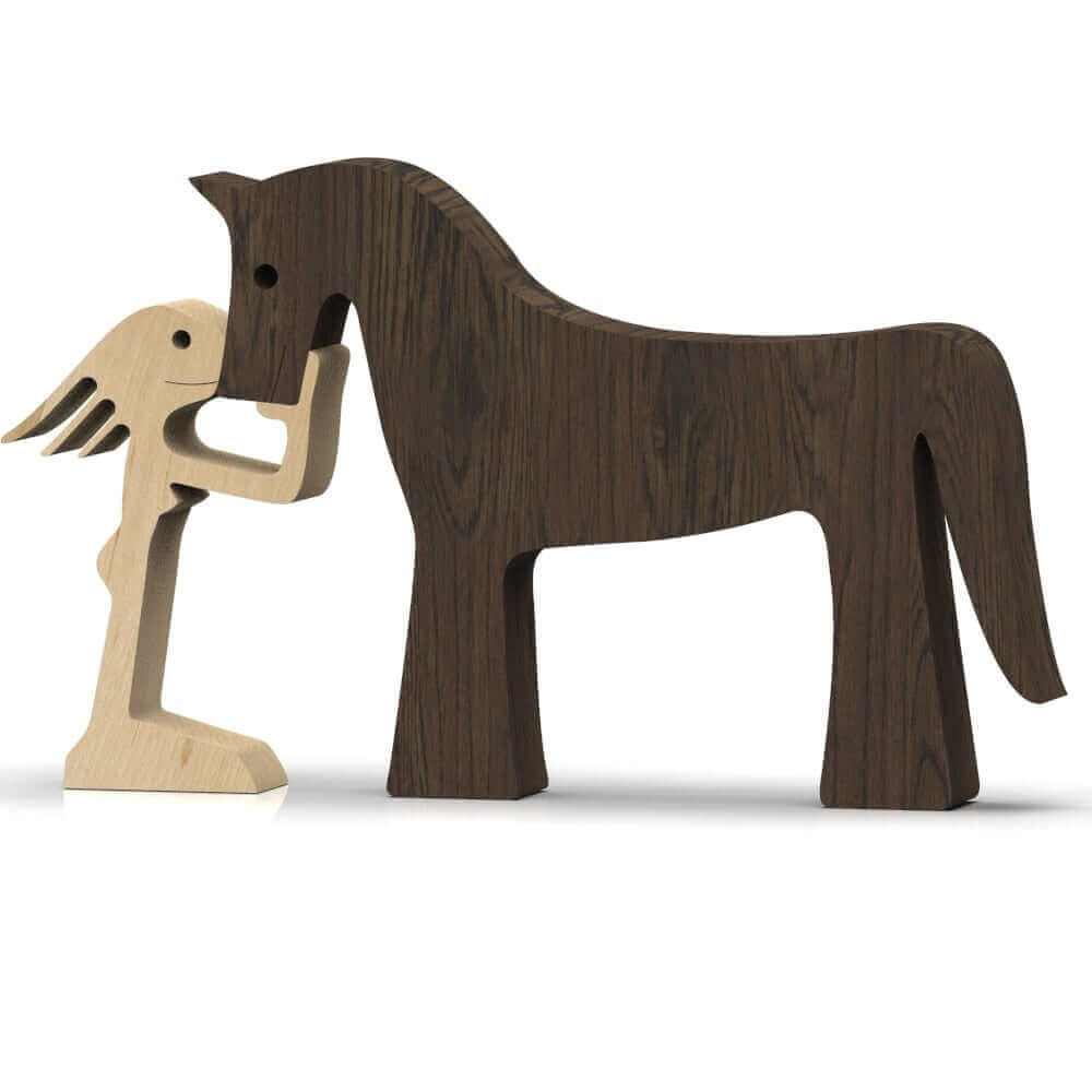 Danish Wooden Animal Ornaments - Hand-Carved Pet Decor