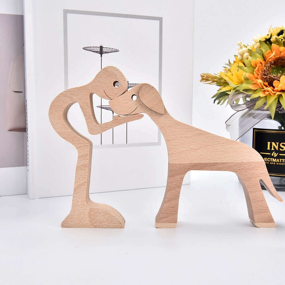 Danish Wooden Animal Ornaments - Hand-Carved Pet Decor
