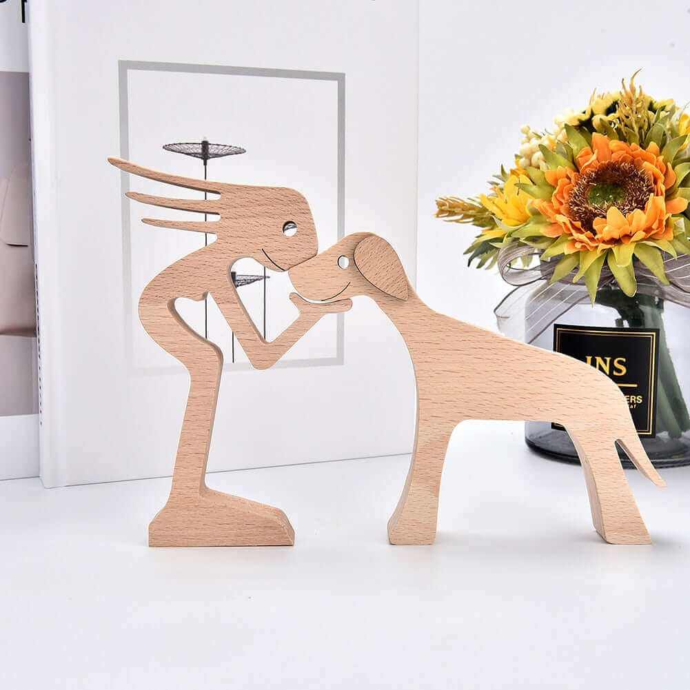 Danish Wooden Animal Ornaments - Hand-Carved Pet Decor