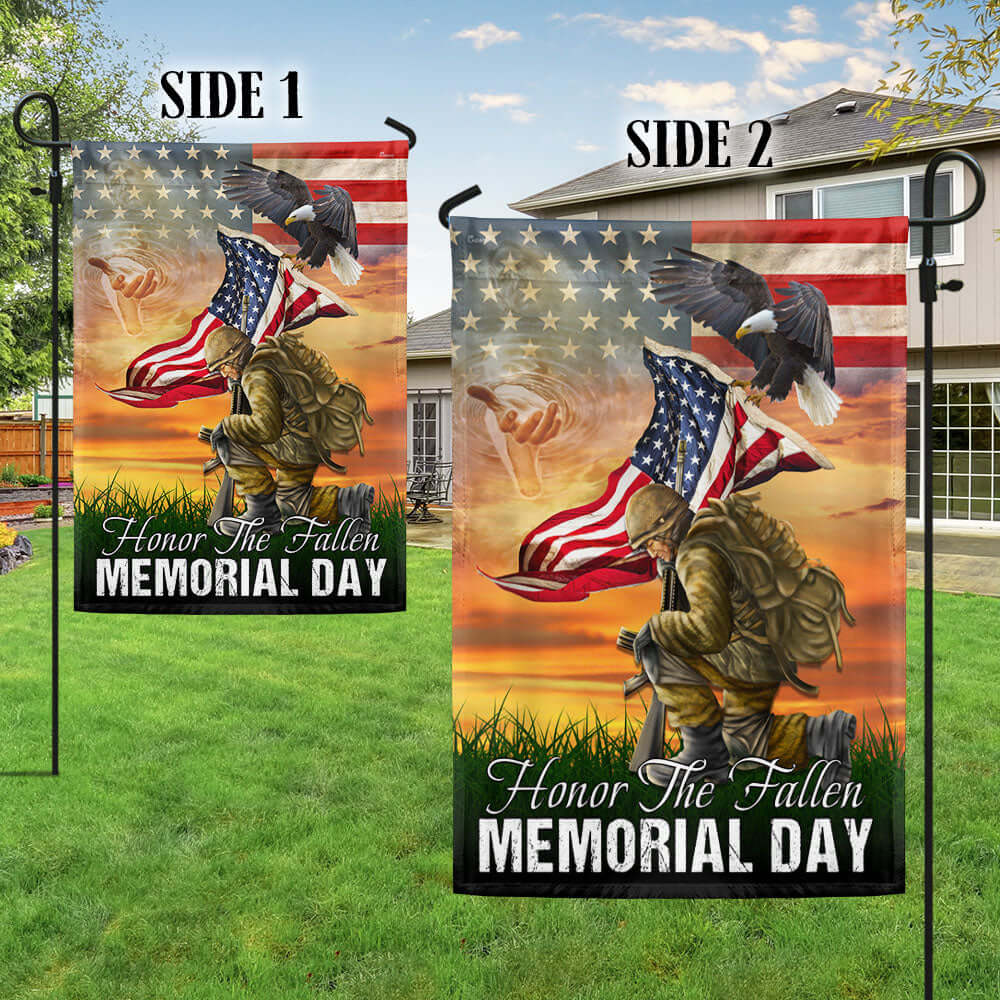 Double-Sided Memorial Day Veteran Flag